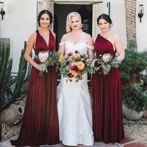 4 Red TwoBirds Bridesmaid Dresses